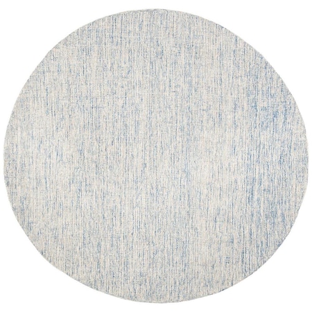 Safavieh 6 x 6 ft. Abstract 100 Percent Wool Pile Round Rug Ivory & Blue - 0.32 in. ABT340M-6R